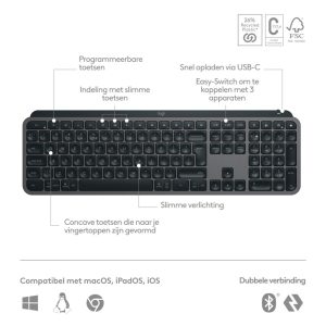 Logitech MX Keys S | Draadloos Toetsenbord | QWERTY - Afbeelding 19