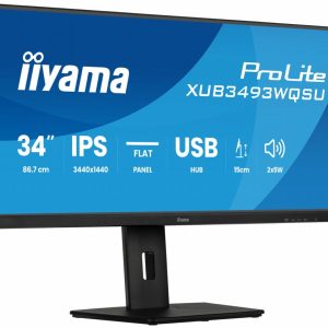 iiyama ProLite XUB3493WQSU-B6 | 34" Ultrawide IPS Monitor | 3440x1440 UWQHD | 120Hz | LED | Zwart - Afbeelding 1