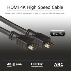 ACT AK3901 HDMI Kabel | 1 m | HDMI Type A naar Type A | Zwart - Afbeelding 4