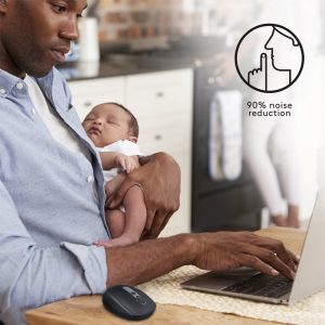 Logitech M590 Multi-Device Silent | Draadloze Muis | Rechtshandig | RF + Bluetooth | 1000 DPI | Zwart - Afbeelding 4