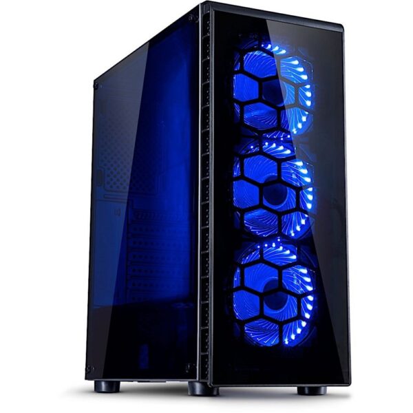 Inter-Tech CXC2 Blue Light | Midi Tower Case | Zwart - 0