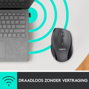 Logitech Marathon M705 | Draadloze Muis | Rechtshandig | RF | 1000 DPI | Zwart - Afbeelding 9