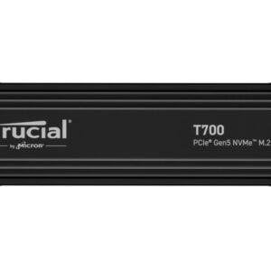 Crucial T700 | 2TB NVMe SSD | M.2 Gen5 | 12.400MB/s Lezen | 11.800MB/s Schrijven | Heatsink - Afbeelding 1
