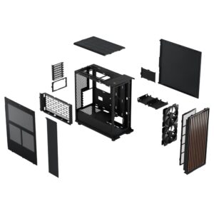 Fractal Design North Clear | Midi Tower Behuizing | Zwart (Charcoal) - Afbeelding 9