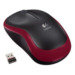Logitech M185 | Draadloze Muis | Links- en Rechtshandig | RF | 1000 DPI | Zwart/Rood - Afbeelding 1