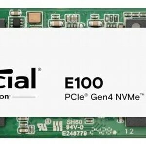 Crucial E100 | 1TB NVMe SSD | M.2 Gen4 | 5.000MB/s Lezen | 4.500MB/s Schrijven - Afbeelding 1