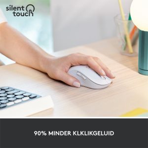 Logitech Signature M650 | Draadloze Muis | Linkshandig | RF + Bluetooth | 2000 DPI | Wit - Afbeelding 9