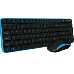 QWARE Wireless Waterford Toetsenbord + Muis Blauw - Afbeelding 1