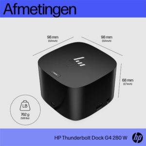 HP G4 Docking Station | Thunderbolt 280W | Zwart - Afbeelding 12