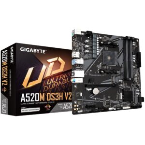 Gigabyte A520M DS3H V2 | Socket AM4 | AMD A520 | 4xDDR4 | Micro ATX | Moederbord - Afbeelding 1