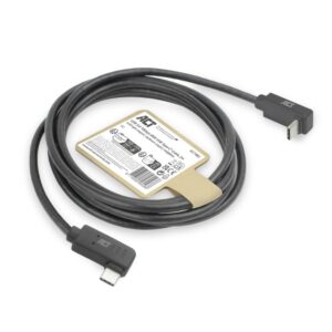 ACT AC7482 | USB 3.2 Gen 2 Kabel | USB-C (haaks links/rechts) naar USB-C (haaks boven/beneden) | 60W | 10Gbps | 2m | Zwart - Afbeelding 8