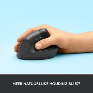 Logitech Lift | Ergonomische Draadloze Muis | Rechtshandig | RF + Bluetooth | 4000 DPI | Grafiet - Afbeelding 8
