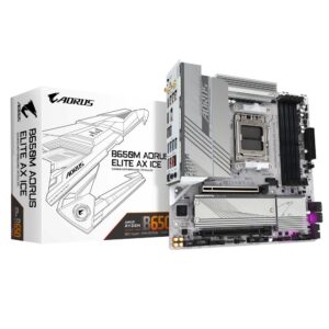 Gigabyte B650M AORUS ELITE AX ICE | Socket AM5 | AMD B650 | 4xDDR5 | Micro ATX | Moederbord - Afbeelding 1