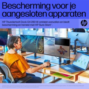 HP G4 Docking Station | Thunderbolt 280W | Zwart - Afbeelding 11