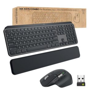 Logitech MX Keys Combo for Business Gen 2 | Draadloze Toetsenbord- en Muis-combo | RF / Bluetooth | QWERTY US International | Grafiet - Afbeelding 1
