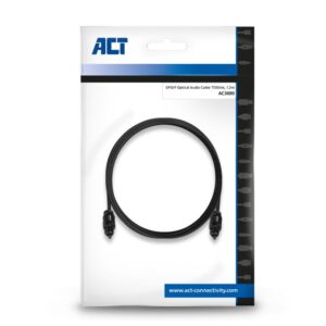 ACT AC3690 | SPDIF Optische Audiokabel | 1,2 Meter | TOSLINK | Zwart - Afbeelding 3