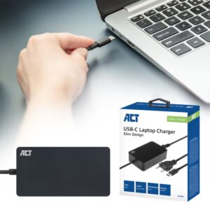 ACT AC2005 | Universele USB-C Notebook Lader | 65 Watt PDP | 2,75 Meter - Afbeelding 4