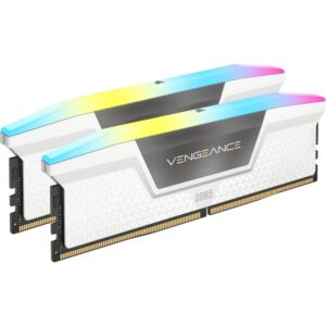 Corsair Vengeance RGB Wit | 32GB 2x16GB DDR5 | 6000MHz | DIMM | CL40 | Geheugenmodule | RAM - Afbeelding 1