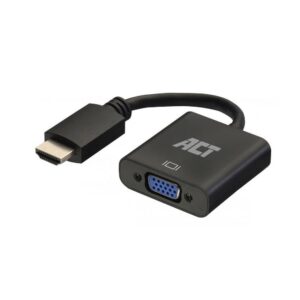 ACT AC7535 | HDMI naar VGA Adapter | 0,23 m | Zwart - Afbeelding 1