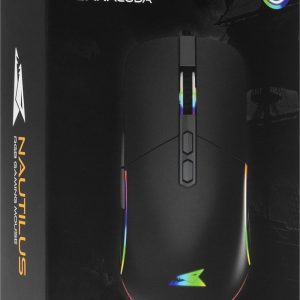 Baracuda NAUTILUS RGB | Bekabelde Gaming Muis | Rechtshandig | USB-A | 12800 DPI | Zwart - Afbeelding 4