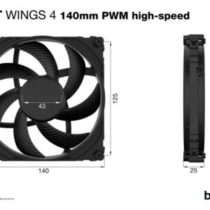 be quiet! Silent Wings 4 | 140mm PWM Case Fan | Zwart - Afbeelding 6