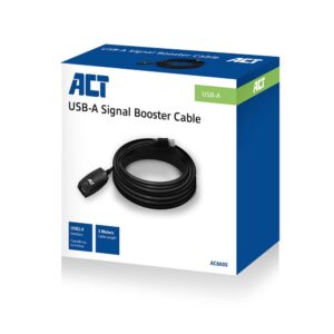 ACT AC6005 | USB 2.0 Signaalversterker | USB-A naar USB-A | 5m | Zwart - Afbeelding 5