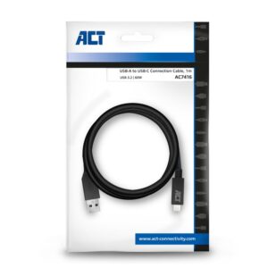ACT AC7416 | USB 3.2 Gen 1 | USB-C naar USB-A | 1m | Zwart - Afbeelding 3