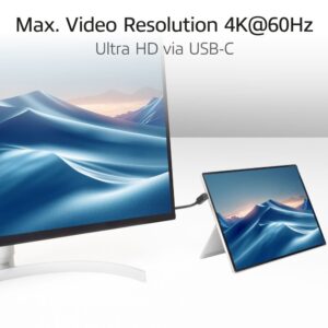 ACT AC7477 | USB 3.2 Gen 2 Kabel | USB-C (haaks boven/beneden) naar USB-C (haaks boven/beneden) | 60W | 10Gbps | 1m | Zwart - Afbeelding 5