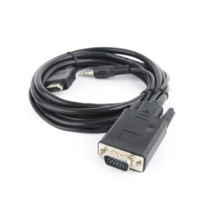 Gembird A-HDMI-VGA-03-6 | HDMI naar VGA Adapter met Audio | 1,8 m | Zwart - Afbeelding 3