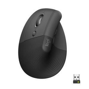 Logitech Lift | Ergonomische Draadloze Muis | Linkshandig | RF + Bluetooth | 4000 DPI | Grafiet - Afbeelding 1