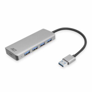 ACT AC6121 | USB 3.2 Gen 1 (3.1 Gen 1) Type-A Interface Hub | 5000 Mbit/s | Aluminium - Afbeelding 1