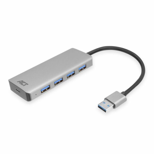 ACT AC6121 | USB 3.2 Gen 1 (3.1 Gen 1) Type-A Interface Hub | 5000 Mbit/s | Aluminium - 0