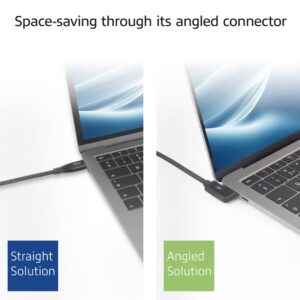 ACT AC7408 | USB 3.2 Gen 2 Kabel | USB-C (recht) naar USB-C (haaks links/rechts) | 60W | 10Gbps | 3m | Zwart - Afbeelding 3