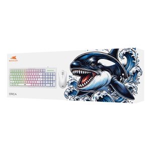 Baracuda ORCA RGB | Bekabeld Gaming Toetsenbord inclusief Muis | QWERTY | Wit - Afbeelding 12