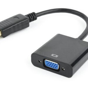 Gembird A-DPM-VGAF-02 | DisplayPort naar VGA Adapter | Zwart - Afbeelding 1