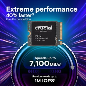 Crucial P310 | 1TB NVMe SSD | M.2 30mm | Gen4 | 7.100MB/s Lezen | 6.000MB/s Schrijven - Afbeelding 4