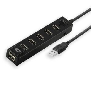 ACT AC6215 | USB 2.0 Interface Hub | 480 Mbps | Zwart - Afbeelding 1