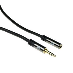 ACT AC3615 | 3.5mm Audiokabel | 2 Meter | Stereo Jack naar Jack | Zwart - Afbeelding 1