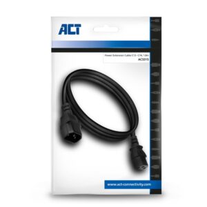 ACT AC3315 | 1,8 m Stroomsnoer | C13 naar C14 Stekker | Zwart | Voor PDU's - Afbeelding 5