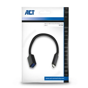 ACT AC7340 | USB 3.2 Gen 1 | USB-C naar USB-A | 0.2m | Zwart - Afbeelding 4