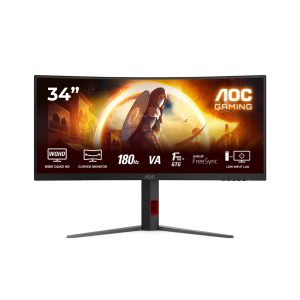 AOC CU34G4 | 34'' 3440x1440 VA | 180 Hz | 1 ms | DisplayPort & HDMI | Curved Ultrawide Gaming Monitor - Afbeelding 1