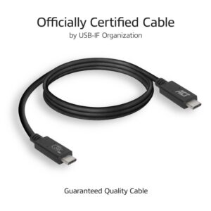 ACT AC7451 | USB4 Gen 3x2 Kabel | USB-C naar USB-C | 0.8m | Zwart - Afbeelding 7