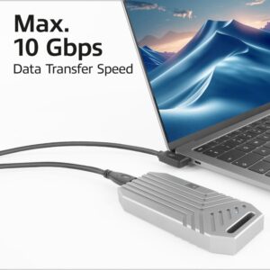 ACT AC7408 | USB 3.2 Gen 2 Kabel | USB-C (recht) naar USB-C (haaks links/rechts) | 60W | 10Gbps | 3m | Zwart - Afbeelding 6