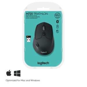 Logitech M720 Triathlon | Draadloze Muis | Rechtshandig | RF + Bluetooth | 1000 DPI | Zwart - Afbeelding 8