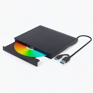 Gembird DVD-USB-031 | Externe DVD-Brander | 8x DVD | 24x CD | USB-C & USB 3.1 | Slimline | Zwart - Afbeelding 1