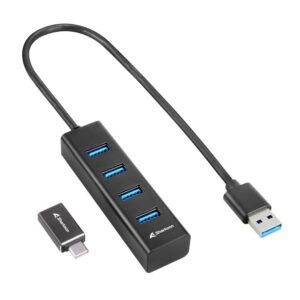 Sharkoon 4044951037582 | USB 3.2 Gen 1 (3.1 Gen 1) Type-C Hub | 5000 Mbit/s | Zwart - Afbeelding 1