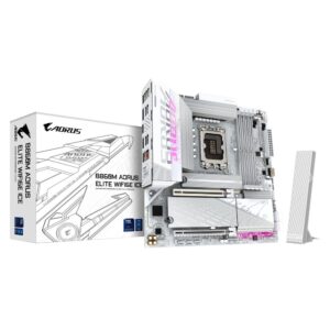 Gigabyte B860M AORUS ELITE WF6E ICE | Socket LGA 1851 (V1) | Intel B860 | 4xDDR5 | Micro ATX | Moederbord - Afbeelding 1