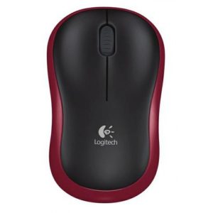 Logitech M185 | Draadloze Muis | Links- en Rechtshandig | RF | 1000 DPI | Zwart/Rood - Afbeelding 3