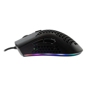 Baracuda CORAL RGB | Bedrade Gaming Muis | USB-A | 12800 DPI | Zwart - Afbeelding 3