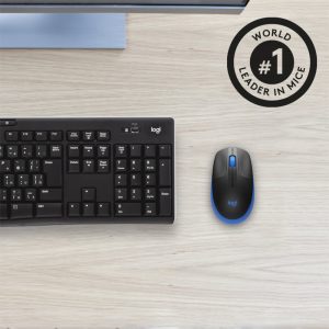 Logitech M190 | Draadloze Muis | Links- en Rechtshandig | RF | 1000 DPI | Zwart/Blauw - Afbeelding 5